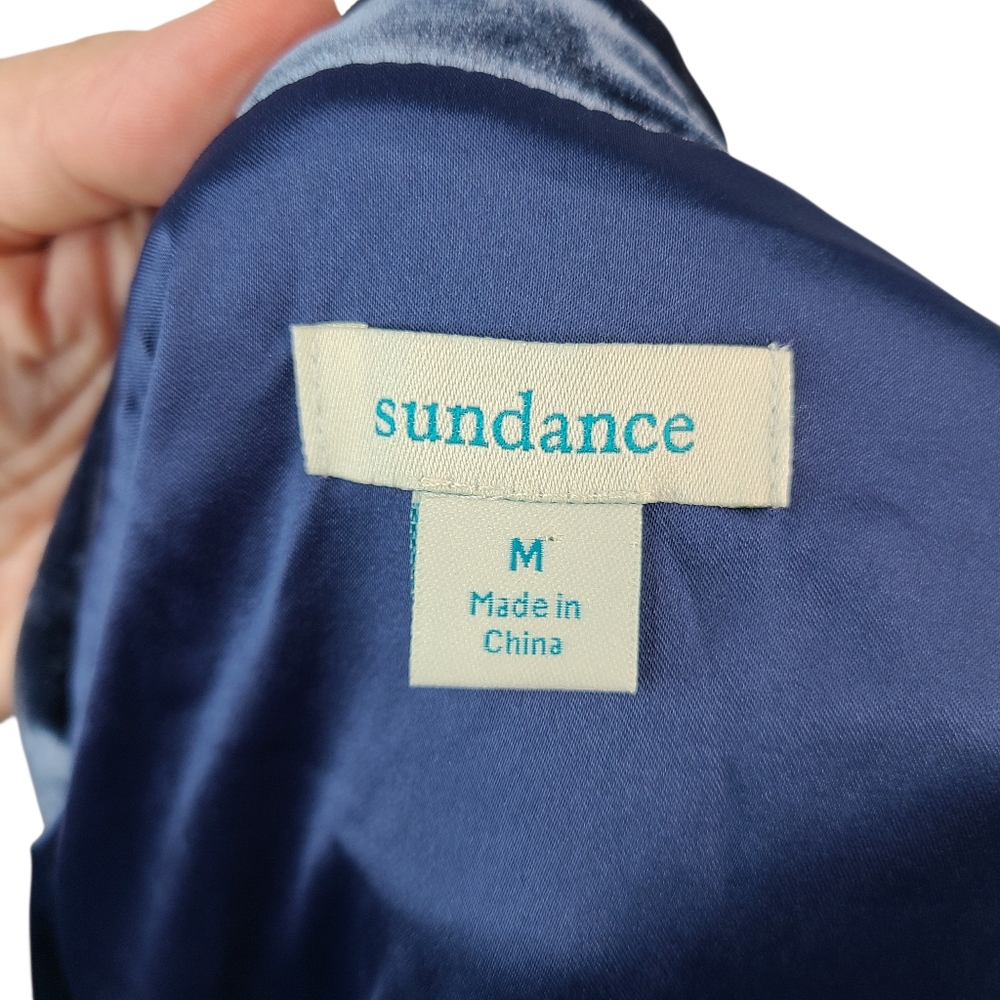Sundance Blue Velvet Silk Blend Jacket Size Medium - Picture 14 of 15